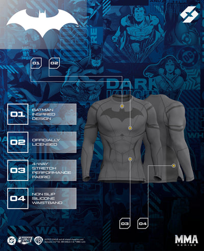 BATMAN Long Sleeve MMA Rash Guard